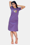 Sweetmoon Long T Shirt Nightdress - Purple — thumbnail 1